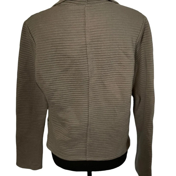 Anthropologie Dolan Left Coast Lea Ribbed Jacket Gray Size Small Cropped - Picture 2 of 9